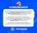 C�mara de Juscimeira retoma sess�es legislativas no dia 24 de fevereiro com novo calend�rio